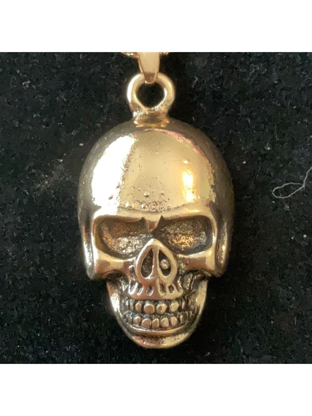 Betsey Johnson Gold Skull Unisex Necklace